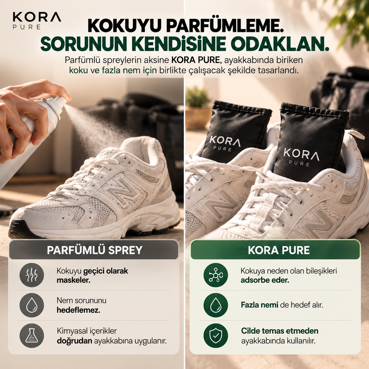 KORA PURE | Ayakkabı Koku ve Nem Giderici