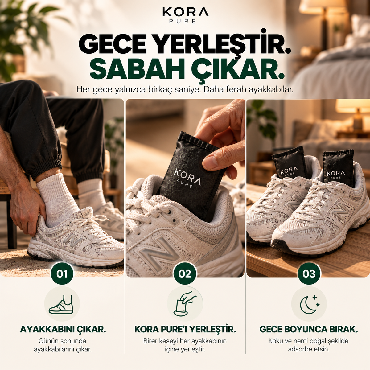 KORA PURE | Ayakkabı Koku ve Nem Giderici