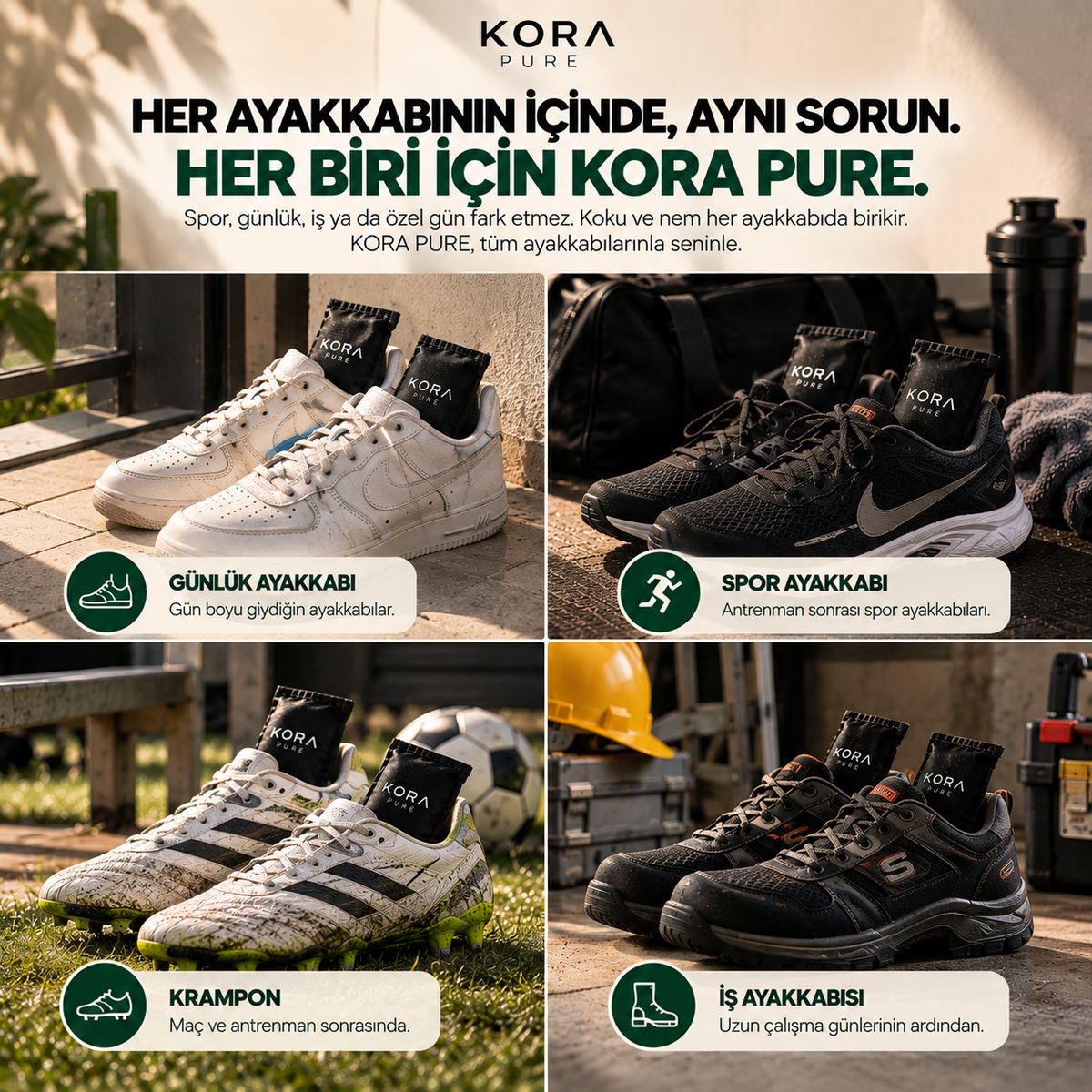 KORA PURE | Ayakkabı Koku ve Nem Giderici