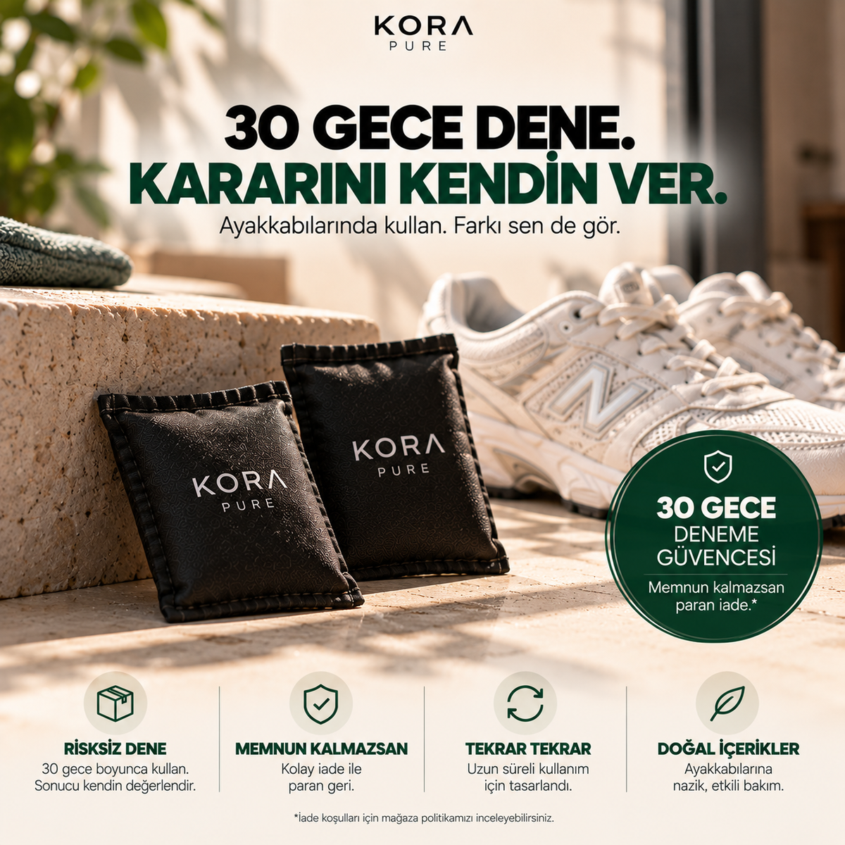 KORA PURE | Ayakkabı Koku ve Nem Giderici